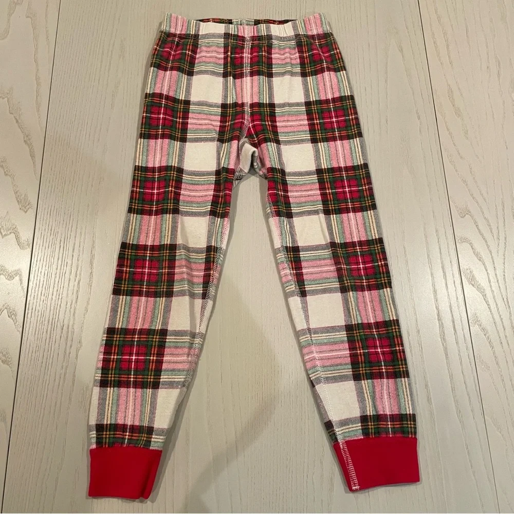 Hanna Andersson HannaJams Long John Pajama Set (Family Holiday Plaid) Size 110 5